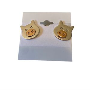 Seed & Sage Sterling Silver & Copper Pig 🐷 Earrings. Adorable!